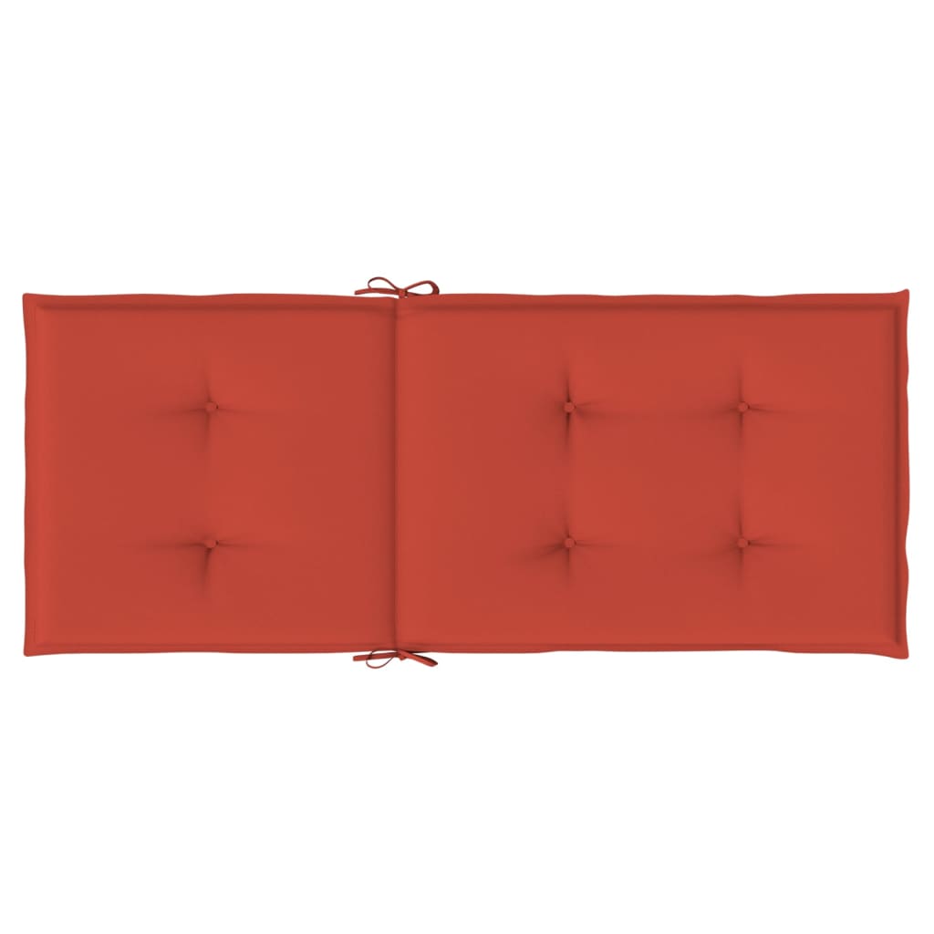Stolsdynor högt ryggstöd 6 st melerad röd 120x50x4 cm tyg