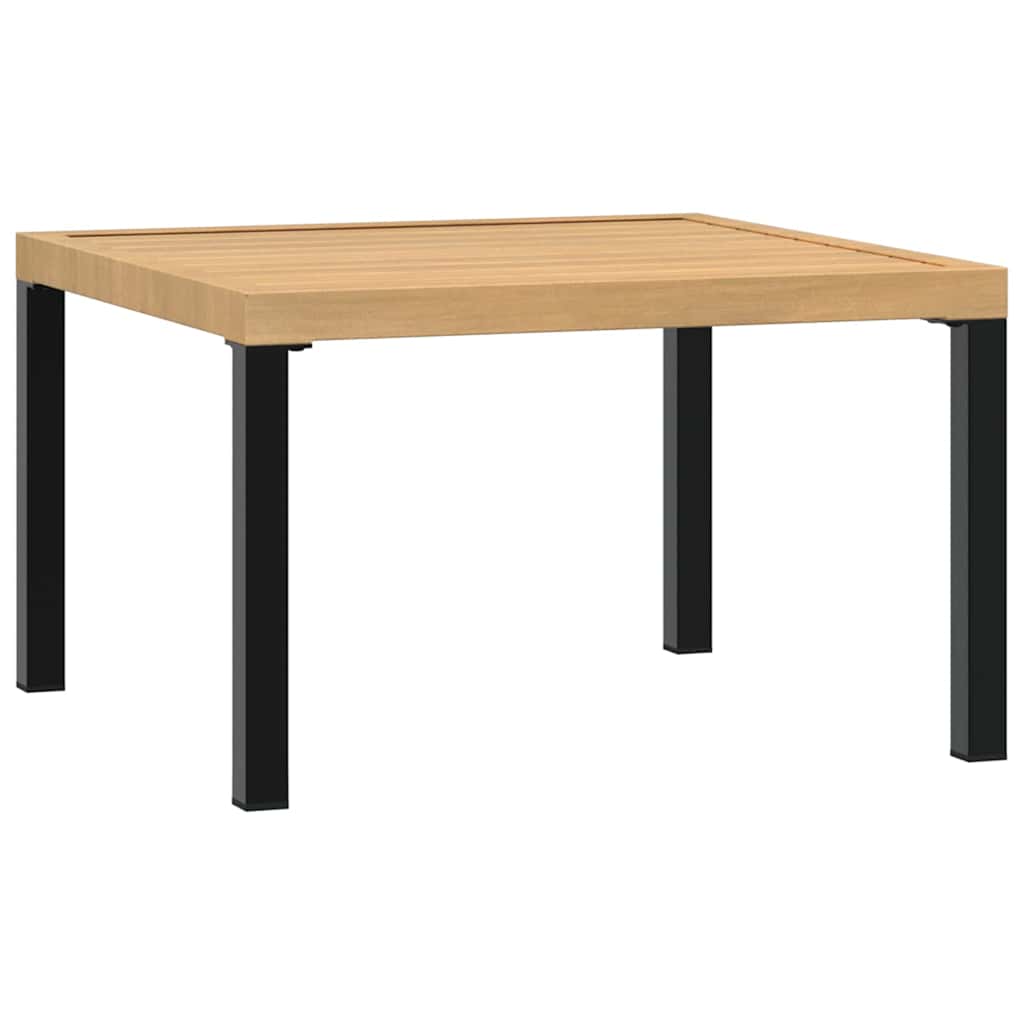 Trädgårdssoffa med dynor 5 delar svart aluminium