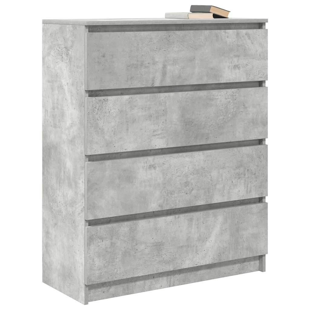 Skänk i betong grå 80x35x99 cm konstruerat trä