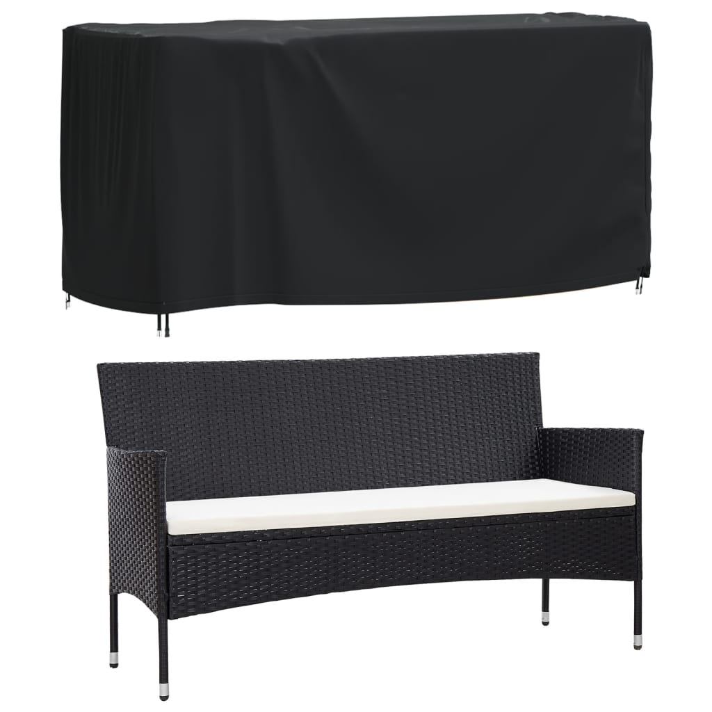 Överdrag för utemöbler 2 st svart 180x70x90 cm vattentät 420D